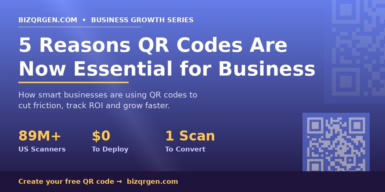 5 Reasons QR Codes Are Now Essential for Business Growth